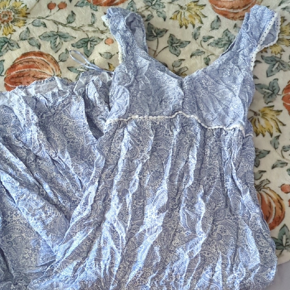 Jessica Simpson Light Blue Paisley Dress